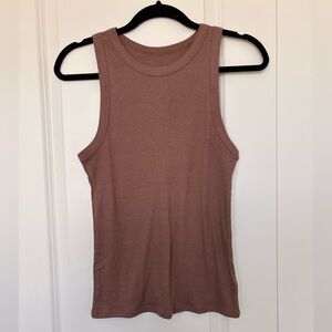 a new day Sleeveless Fitted Brown Tank Top